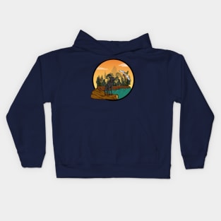 Dog and Ducks Kids Hoodie